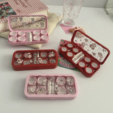 Estuche para lentes de contacto de colores Sweet Bunny Garden